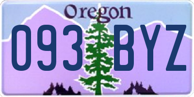 OR license plate 093BYZ
