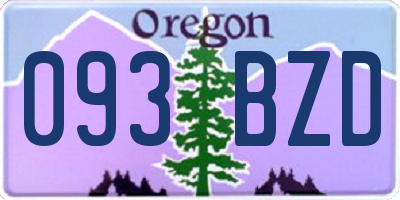 OR license plate 093BZD