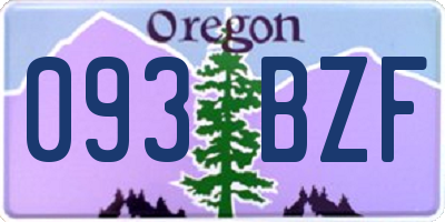 OR license plate 093BZF