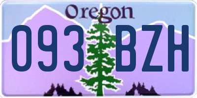 OR license plate 093BZH