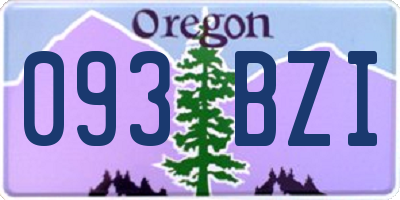 OR license plate 093BZI