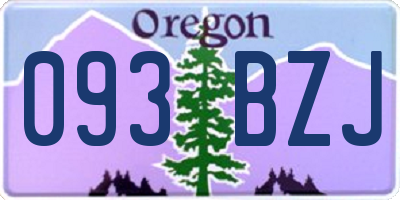 OR license plate 093BZJ
