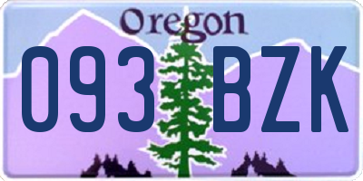 OR license plate 093BZK