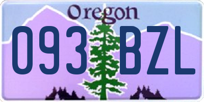 OR license plate 093BZL