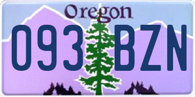 OR license plate 093BZN