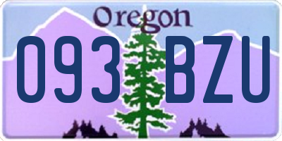OR license plate 093BZU