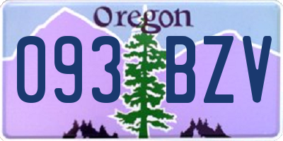 OR license plate 093BZV