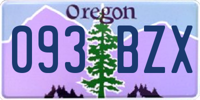 OR license plate 093BZX