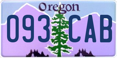 OR license plate 093CAB