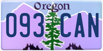 OR license plate 093CAN
