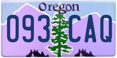 OR license plate 093CAQ