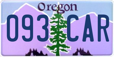 OR license plate 093CAR
