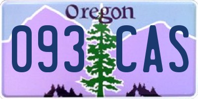 OR license plate 093CAS