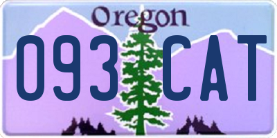 OR license plate 093CAT