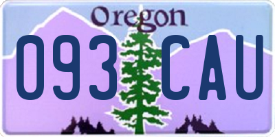 OR license plate 093CAU