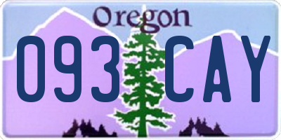 OR license plate 093CAY