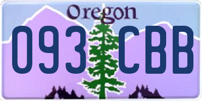 OR license plate 093CBB