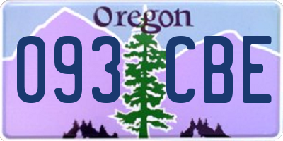 OR license plate 093CBE