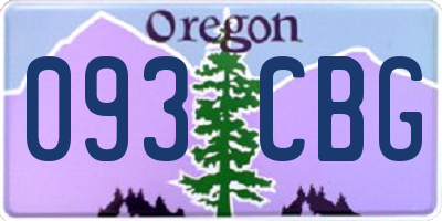 OR license plate 093CBG
