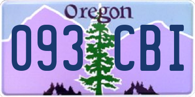 OR license plate 093CBI