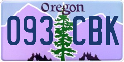 OR license plate 093CBK