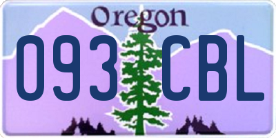 OR license plate 093CBL