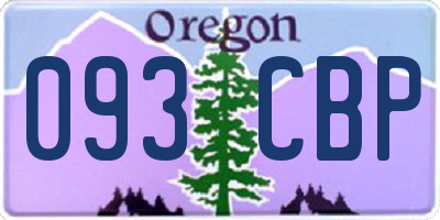 OR license plate 093CBP