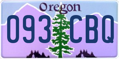 OR license plate 093CBQ