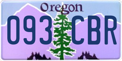 OR license plate 093CBR