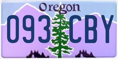 OR license plate 093CBY