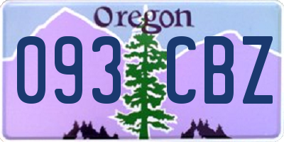 OR license plate 093CBZ