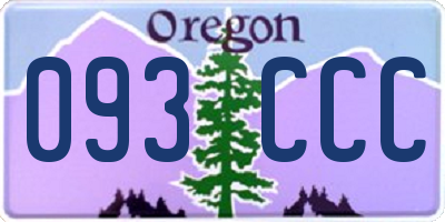 OR license plate 093CCC