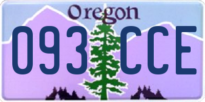 OR license plate 093CCE