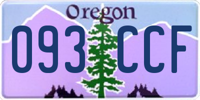 OR license plate 093CCF