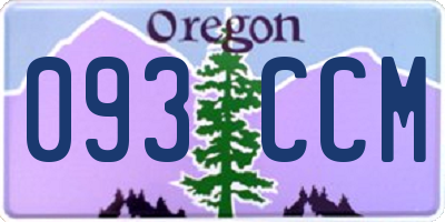 OR license plate 093CCM