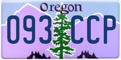 OR license plate 093CCP