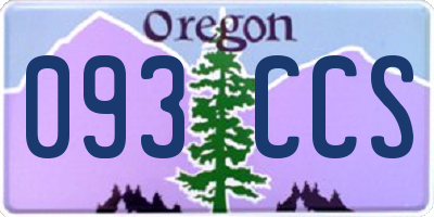 OR license plate 093CCS