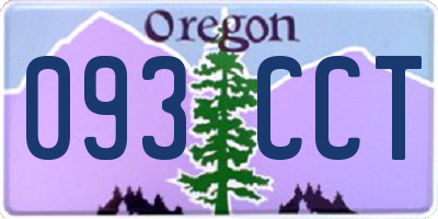 OR license plate 093CCT