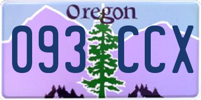 OR license plate 093CCX