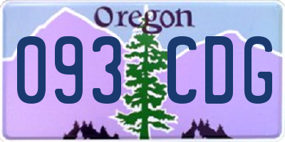 OR license plate 093CDG