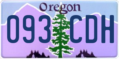 OR license plate 093CDH