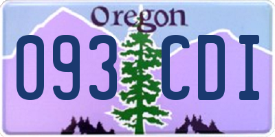 OR license plate 093CDI
