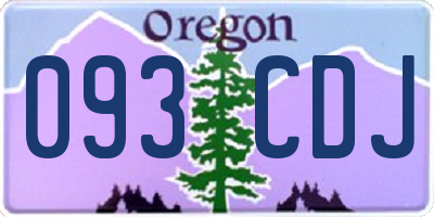 OR license plate 093CDJ