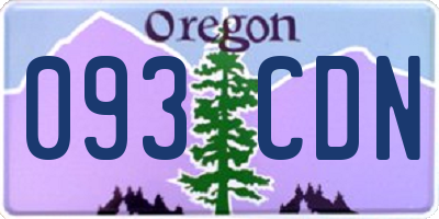 OR license plate 093CDN
