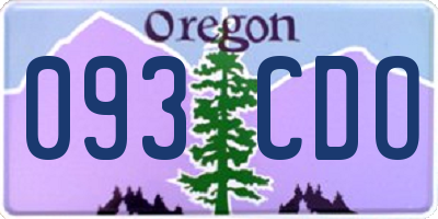 OR license plate 093CDO