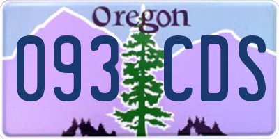 OR license plate 093CDS