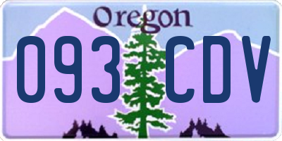 OR license plate 093CDV