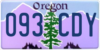 OR license plate 093CDY