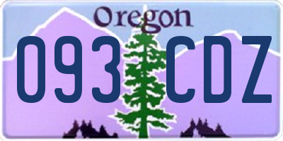 OR license plate 093CDZ