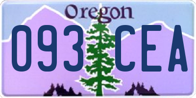OR license plate 093CEA